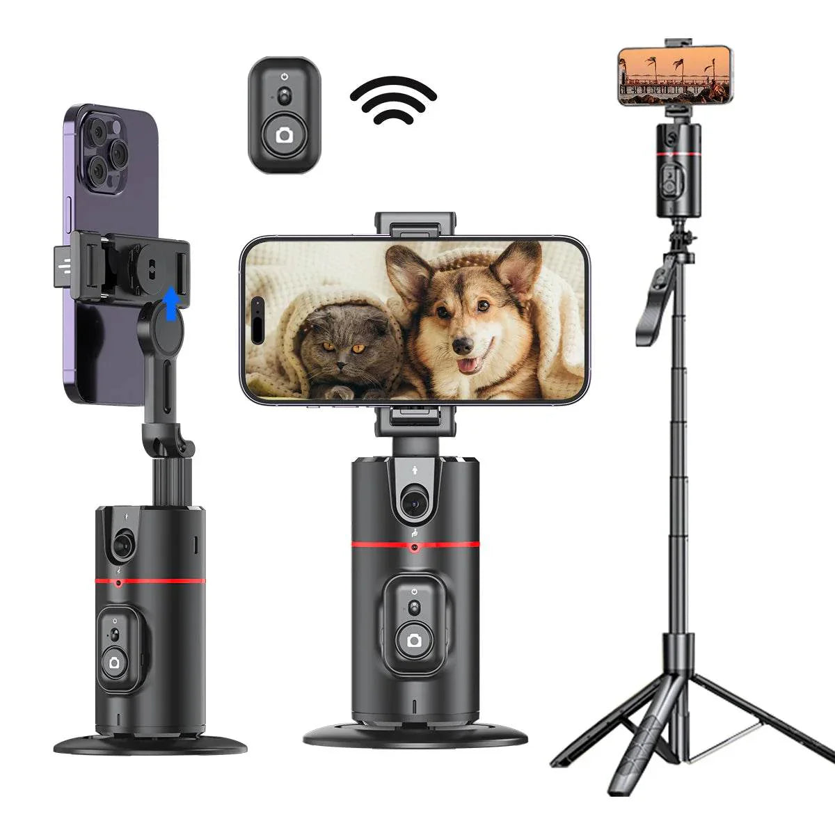 Selfieshow P02 Gimbal 360 Rotation AI Tracking Stabilizer