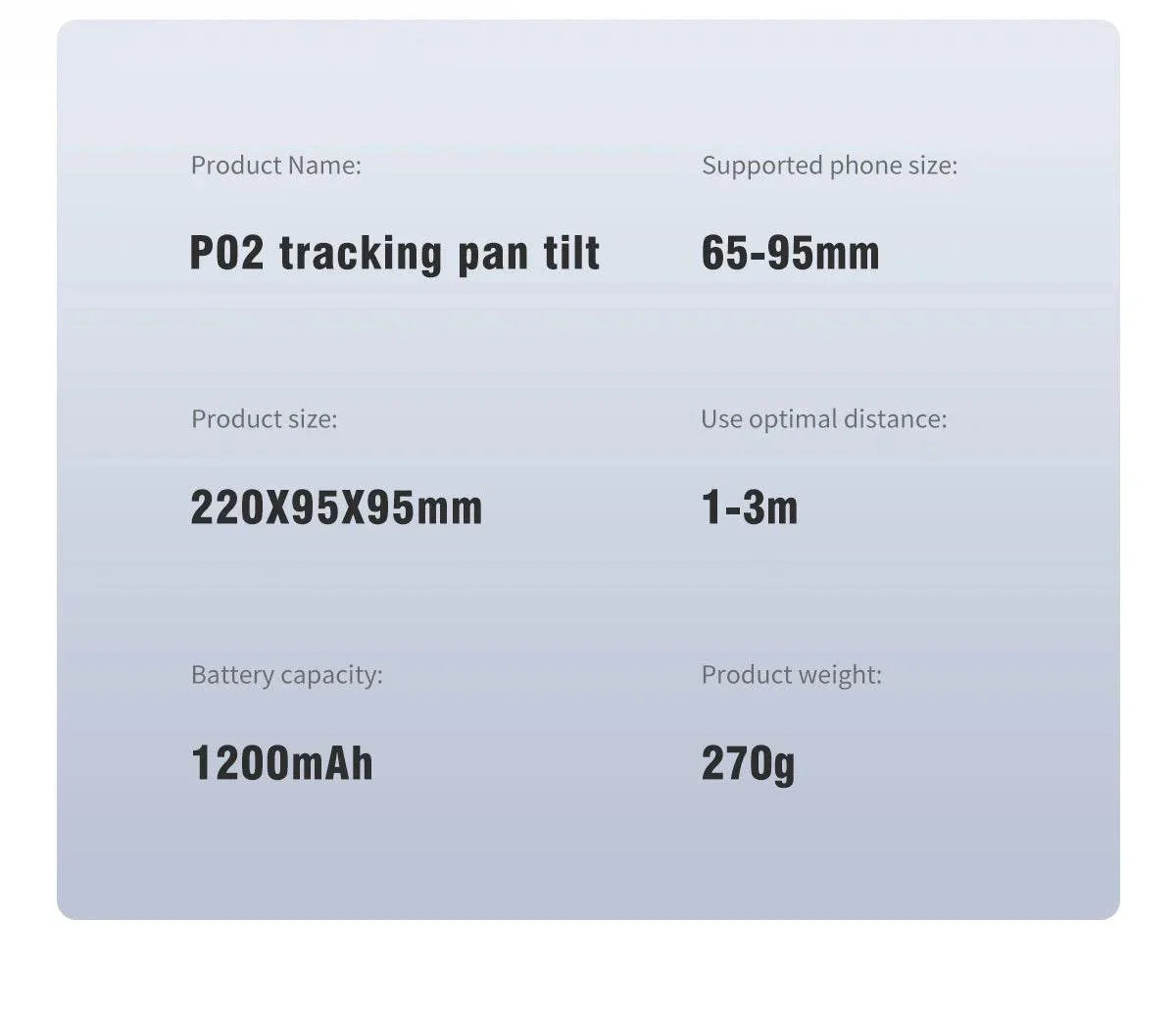 Selfieshow P02 Gimbal 360 Rotation AI Tracking Stabilizer
