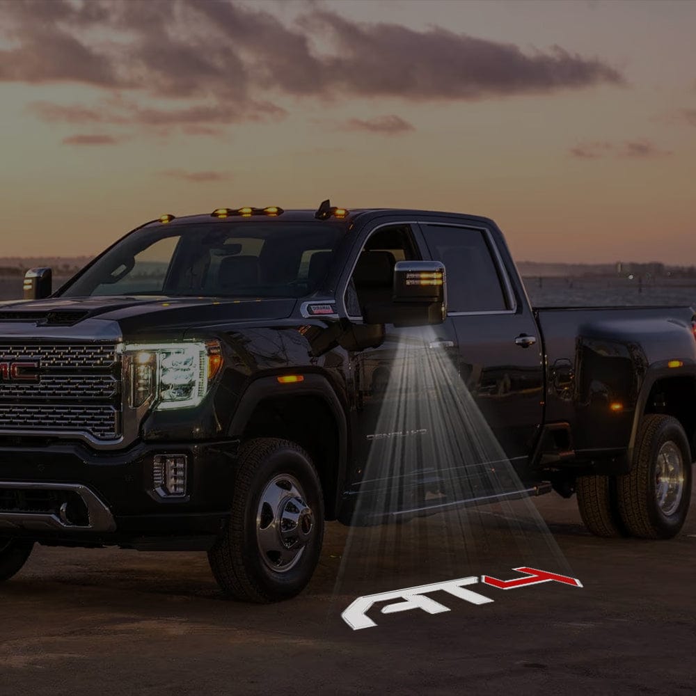 GMC Sierra Premium Side Wing Mirror Puddle Lights Multiple Designs 2015-2026