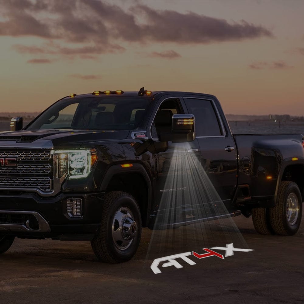 GMC Sierra Premium Side Wing Mirror Puddle Lights Multiple Designs 2015-2026