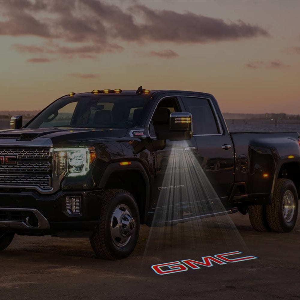 GMC Sierra Premium Side Wing Mirror Puddle Lights Multiple Designs 2015-2026