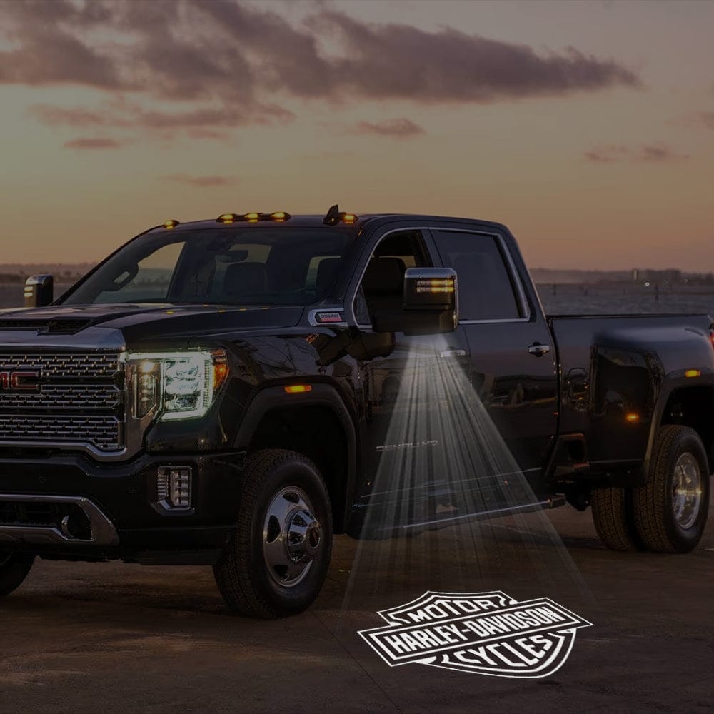 GMC Sierra Premium Side Wing Mirror Puddle Lights Multiple Designs 2015-2026